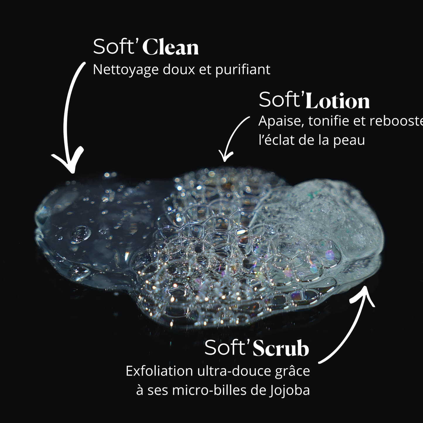 Routine Nettoyage Profond : Soft'Clean + Soft'Scrub + Soft Lotion